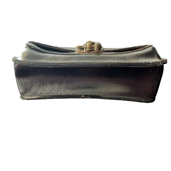 Vintage WW German? Physicians Black Leather Medical Doctor Travel Bag Small Case - Picture 9 of 14